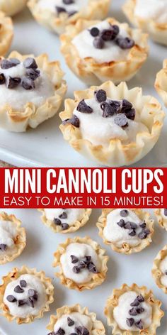 mini cannoli cups are easy to make in 15 minutes