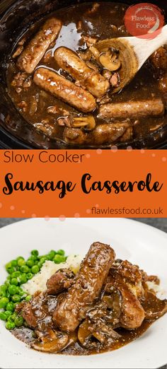 this slow cooker sausage casserole is the perfect meal to make for dinner