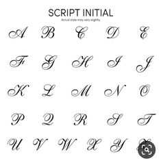 script initial font and lowercase letters