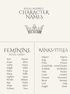 an image of the names of characters in shakespeare's play, which are written on white paper