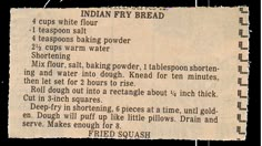 Indian Fry Bread Recipe, Native American Fry Bread, Fry Bread Recipe, Indian Fry Bread, Indian Tacos, Native Foods, Indian Bread