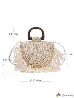 BirdinBag - Chic Fringe Straw Handbag - Exquisite and Trendy Fashion Accessory Luxury Crossbody Bag, Trendy Fashion Accessories, Luxury Crossbody, Straw Handbags, Bag Summer, Small Tote, Shoulder Messenger Bag, Messenger Bags, New Handbags