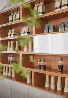 there are many different types of coffee on the shelves