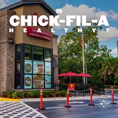 a chick - fil - a restaurant with the words, what is chick - fil - a?