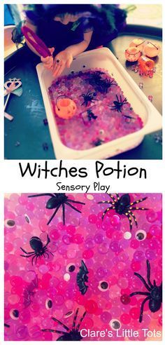 halloween party ideas for kids to make with witches and spideres in the bathtub