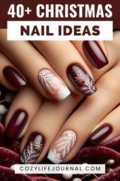 Christmas Present Nails, Skirts Ideas, Nail Magic, Quartz Nails, Holiday Nails Winter, New Years Eve Nails, Winter Manicure, Christmas Manicure, Nail Decor