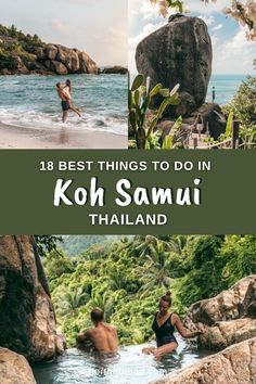 Travelling to Koh Samui island in Thailand? Here's everything you need to know including best things to do, good hotels and resorts, amazing beaches, waterfalls and temples, where to eat on Koh Samui + all of our best tips for exploring the wonderful Thai island. Adventurous Travel, Thailand Vacation, Amazing Beaches, Thailand Travel Guide, Koh Samui Thailand, Travel Plan