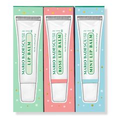 Lip Balm Trio Gift Set - LIP BALM TRIOBenefitsWhether you decide to keep all three for yourself or break them up for individual stocking stuffers, this set is the ultimate winter treat for dry, chapped lips.IncludesOriginal Lip Balm (0.35 oz)Rose Lip Balm (0.35 oz)Mint Lip Balm (0.35 oz) - Lip Balm Trio Gift Set Scarface Lip Balm, Mint Lip Balm, Rose Lip Balm, Joy Of Giving, Rose Lip, Winter Treats, Mario Badescu Skin Care, Lip Balm Set, Lip Butter