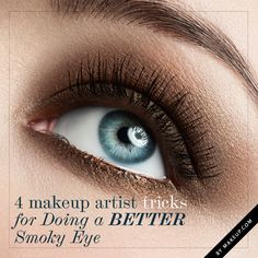 smoky eye makeup tricks Eye Makeup Tricks, Makeup Hacks Tutorials, Makeup Eyes, Makeup Tricks, Eye Makeup Tips, I Love Makeup, Makeup Tutorials, Love Makeup, Pretty Makeup