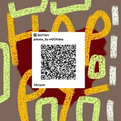 a qr - code is displayed in front of an abstract background