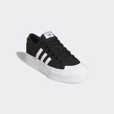 Nizza Platform Shoes, Adidas Nizza Platform, Adidas Nizza, Adidas Shoes Originals, Women Platform Sneakers, Black Platform Shoes, Adidas Shoes Women, Adidas Originals Women, Sneakers Mode