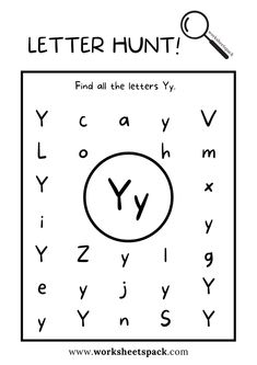 the letter hunt worksheet for kids to learn how to read and write letters