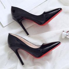 Cool High Heels, Kasut Tumit Tinggi, Red Bottom High Heels, Bed High, Party High Heels, Red Bottom, Red Heels, Leather High Heels