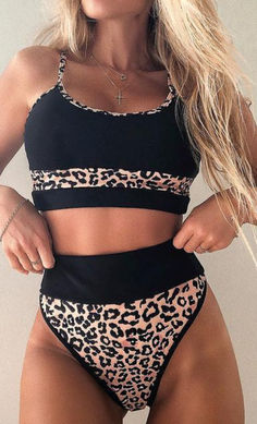 Material:	82% Polyester + 18% Spandex
Pattern Type:	Print
Pad:	Padded
Support:	Wire Free
Colour:	White, Black, Rose Red
Occasion:	Beach, resorts, swimming pools, party, holiday Leopard Print Swimsuit, Padded Swimwear, Swimwear High Waisted, Print Swimsuit, Print Crop Tops, Cheeky Bikinis, Women Swimsuits