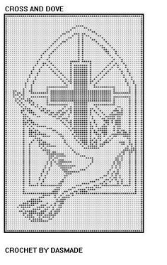 the cross and dove is shown in this pattern