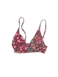 Aerie Swimsuit Top Size: X-Small Pink Swimwear - used. 80% NYLON, 20% ELASTANE, Print | Aerie Swimsuit Top Pink Print Swimwear - Used - Size X-Small Pink Seamless V-neck Swimwear, Pink V-neck Swimwear With Built-in Bra, Casual Floral Print Triangle Top Swimwear, Floral Swimwear, Print Swimwear, Pink Swimsuit, Swimsuit Tops, Pink Print, Womens Swimwear