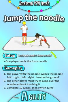 the instructions for how to play jump the noodle