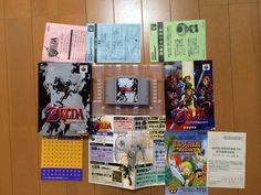 an assortment of video game memorabilia on display