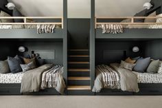 Bunk Rooms From The Studio McGee Archives - Studio McGee Eclectic Shelving, Street Style Room, Male Bedroom, Male Bedroom Ideas, Home Door Hanger, The Mcgee Home