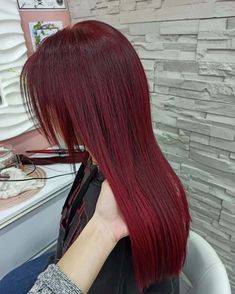 Red Hair Asian, Red Hair Vampire, Bright Red Hair Dye, Red Hair Day, Bob Pendek, Crimson Hair, Dark Blue Hair, Black Ponytail Hairstyles