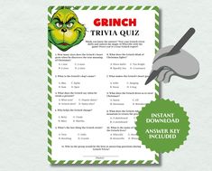 grinch trivia quiz game with instructions