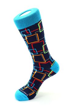 Cheap Fun Men's Socks, Cheap Fun Socks For Men, Adult Fun Socks Lowes, Mens Socks Fashion, Cycling Socks, Funky Socks, Socks Pattern, Blue Socks, Sock Game