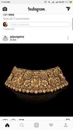 a gold bracelet with flowers on it and the caption instagramm is below