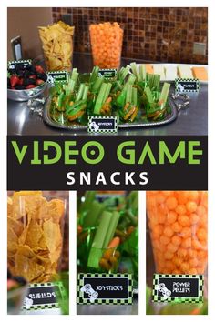 the video game snacks are ready to be eaten