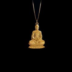 Find peace and enlightenment with our gold Buddha pendant, exquisitely crafted in the USA. Symbolizing serenity, wisdom, and spiritual awakening, each piece is a sanctuary of calm and reflection. PENDANT INFORMATIONThis pendant is made of real, solid gold.• Made in USA• Material: 14k or 18k solid gold• Finish: polished• Height: 1.28" (32,5 mm) | *includes the small circle, bail dimensions not included• Width: 0.8" (20,5 mm)• Pendant weight: approx. 6 grams (14k)• Bail: fits up to 4 mm chains• So Spiritual Yellow Gold Jewelry For Meditation, Spiritual Yellow Gold Necklaces For Meditation, Yellow Gold Spiritual Necklaces For Meditation, Spiritual Yellow Gold Necklace For Meditation, 14k Gold Spiritual Necklaces For Meditation, Gold Jewelry For Blessing Events, Buddha Pendant Necklace, Gold Buddha, Buddha Pendant