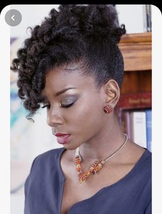 Plat Braids, Natural Updo, Original Necklace, Afro Textured Hair, 4c Natural Hair, Natural Hair Styles Easy