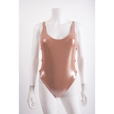 Zara Womens Swim Bathing Suit One Piece Metallic Bronze Sz Us Small 0501/202 Swimsuit With Removable Cups. Round Neckline And Straps. Knot And Side Vent Details. New With Tags Zara Swimsuit, Flower Swimsuit, Bathing Suit One Piece, Halter Bathing Suit, Bathing Suits One Piece, Zara Gold, Bandeau Swimsuit, Swimming Bathing Suits, Crochet Halter Tops