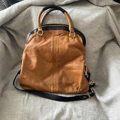 Be&D Cognac/Black Bag. In Perfect Condition! D Tan, Black Bag, Black And Tan, Womens Tote Bags, Cognac, Conditioner, Women Shopping, Black