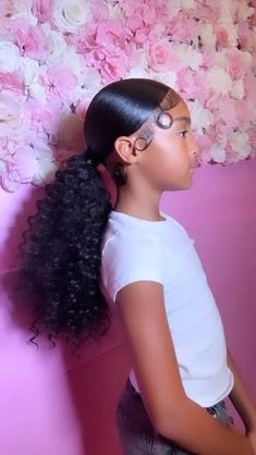 Cute Ponytail Hairstyles, Slick Ponytail, Cute Ponytails, Black Ponytail Hairstyles, Quick Natural Hair Styles