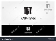 the logo for darkroom production, which is designed to look like a film strip