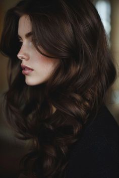 High Contrast Brown Hair, Ebony Brown Hair Color, Brown Chocolate Hair Color, Coffee Hair Color, Chocolate Brown Hair Color Ideas, Chocolate Brunette, Brown Hair Color Ideas