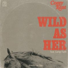 the cover art for wild as her, featuring an image of a horse's head