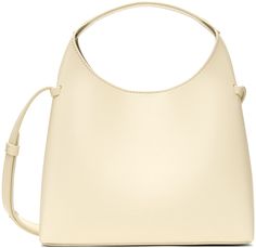 Aesther Ekme - Beige Mini Sac Bag Cream Hobo Bag With Double Handle, Cream Hobo Bag With Detachable Strap, Cream Hobo Bag With Detachable Strap And Top Handle, Cream Leather Bucket Bag With Top Carry Handle, Cream Leather Bucket Bag With Top Handle, Cream Top Handle Hobo Bag With Detachable Strap, Beige Soft Leather Bag With Round Handle, Beige Bags With Soft Leather And Round Handle, Cream Shoulder Bag With Round Handle