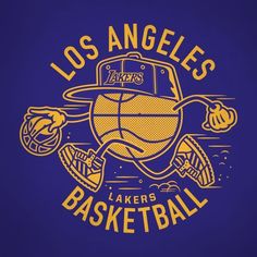 the los angeles lakers logo on a blue shirt