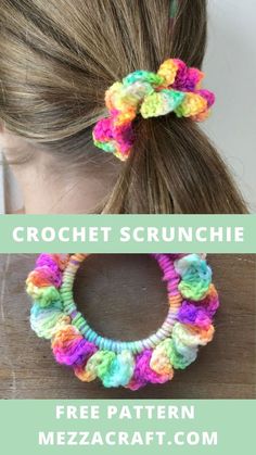 the crochet scrunchie is an easy and fun project for kids to make