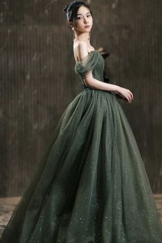 Prom Dress Green, Tulle Long Prom Dress, Green Princess, Green Formal Dresses, Green Evening Dress, Green Tulle, Long Formal Gowns, Tulle Evening Dress, Floor Length Prom Dresses