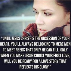 an image of a woman with the words jesus christ is the occasion of your heart you'll always be looking to me men