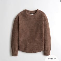 Brand: Hollister Color: Brown Size: S Condition: New Sweaters Brown, Pink Fuzzy Sweater, Oversized Cropped Sweater, Womens Grey Sweater, Oversized Pullover Sweaters, Chunky Oversized Sweater, Oversized Grey Sweater, Long Knit Sweater, Cropped Knit Sweater