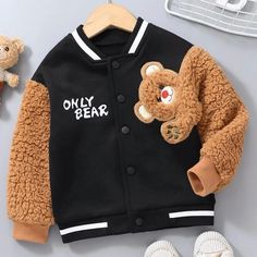 New Jacket For Boy Sizes Available : 4, 5, 6 Years Old 95% Polyester 5% Elastane Winter Brown Outerwear For School, Black Long Sleeve Outerwear For School, Patagonia Retro Fleece, Buffalo Jacket, Girls Puffer Vest, Black Hooded Jacket, Winter Jumpsuit, Bear Jacket, Red Puffer