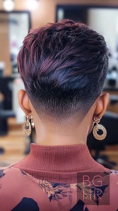 Faded Undercut Women, Tapered Cut Natural Hair 4c, Haircut Ideas For Black Women, Black Hair Quick Weave, Short Hairdo, Black Girls Hair, Short Bleached Hair, Asian Pillows, Finger Waves Short Hair