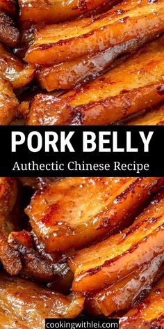 pork belly is an authentic chinese recipe that's easy to make and tastes delicious