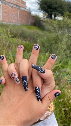 Mens Nails Design, Nail Matching, Nail Art For Men, Painted Aesthetic, Nail Polish Black, Nails Manicures, Nails Painted, Halloween Nails Diy