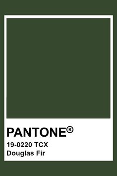 pantone's green color is shown with the words, 1920 tc douglas fir