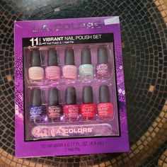 This Is New Unopened L.A.Colors Nail Polish Set Of 10 Different Colors And One Nail File. Please View The Pictures And If You Have Any Questions Please Ask. La Colors Nail Polish, La Colors, Vibrant Nails, Nail Polish Sets, Nail Tools, Wig Accessories, Nail File, Lip Care, Womens Makeup