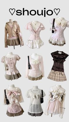 Outfit Inspo Cutecore, Shojo Style Clothes, Summer Shojo Outfits, Shoujo Style Outfits, Shoujo Girls Outfits, Shoujo Style Clothing, Shoujo Inspired Outfits, Shojo Outfit Ideas, K 12 Inspired Outfits