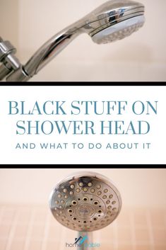 the words black stuff on shower head and what to do about it